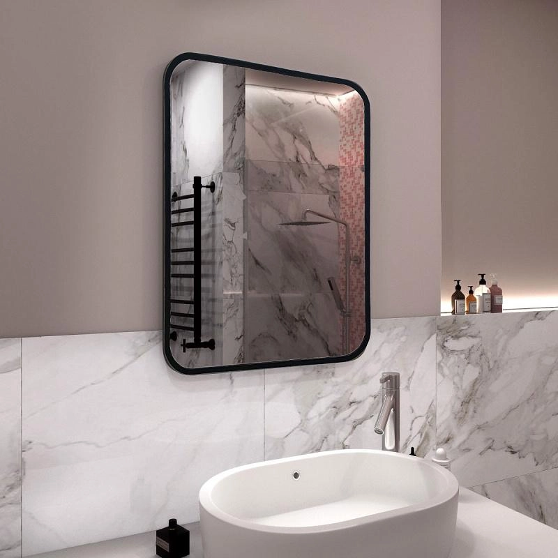 Зеркало AZARIO Мальта-лофт 600х800 (ШВ) б/полки, пластиковая рама, ФР-00002427