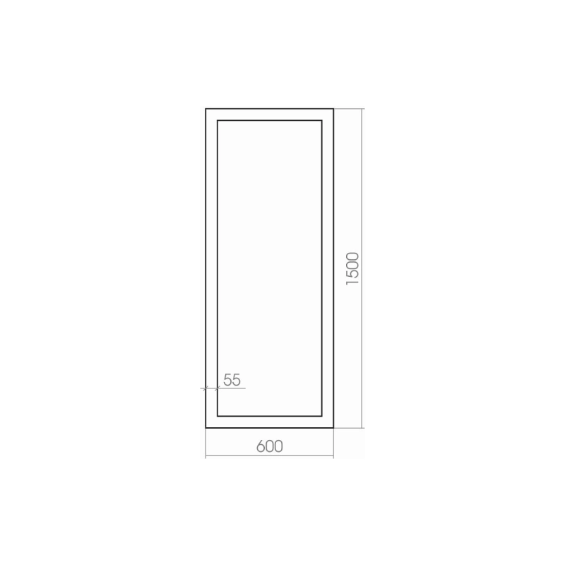 Зеркало Azario Монреаль 600х1500 (ШВ), напольное, Дуб, ФР-00001408