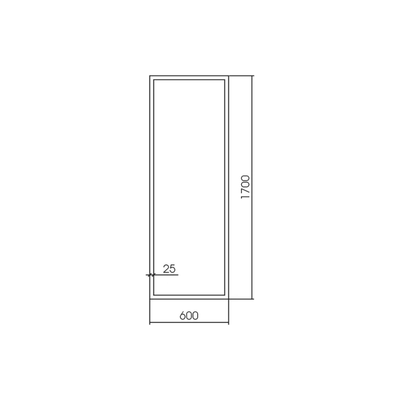 Зеркало AZARIO Опера Блэк 600х1700 (ШВ) напольное, черный, ФР-00002513