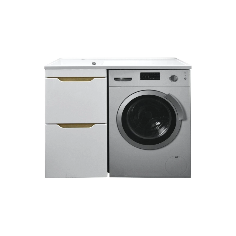 Тумба 120 Magenta под с/машинку (56 см) с раковиной Magenta 120 левая, белая, CS00078395