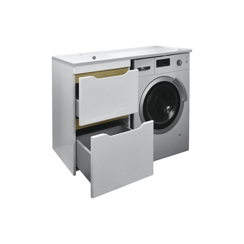 Тумба 120 Magenta под с/машинку (56 см) с раковиной Magenta 120 левая, белая, CS00078395