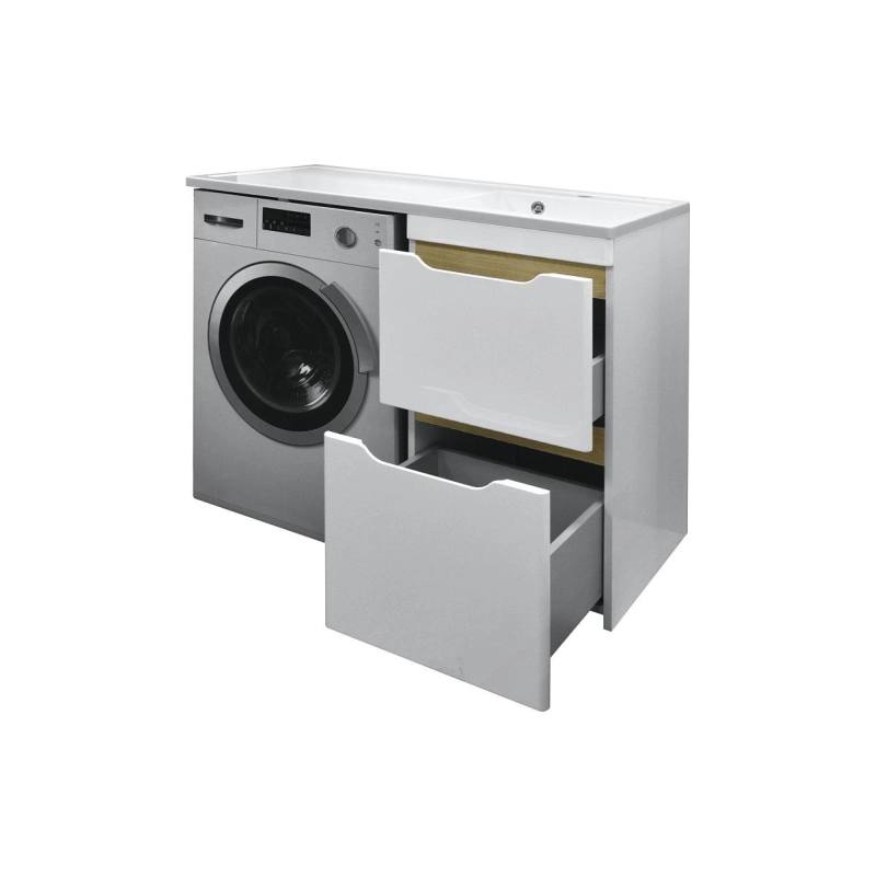 Тумба 120 Magenta под с/машинку (56 см) с раковиной Magenta 120 правая, белая, CS00079141