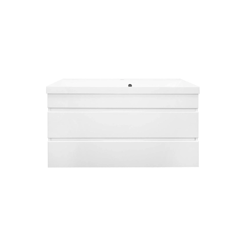 Тумба Эстима 100/2 99,5х44,7х55,5 см, подвесная, с раковиной Астория 100, белый, CS00094585