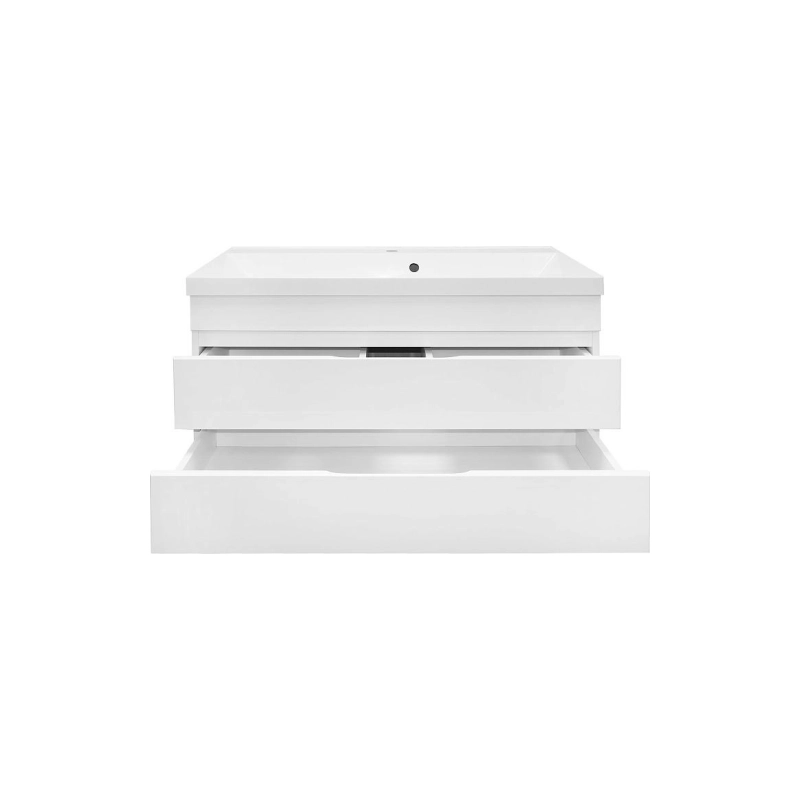 Тумба Эстима 100/2 99,5х44,7х55,5 см, подвесная, с раковиной Астория 100, белый, CS00094585