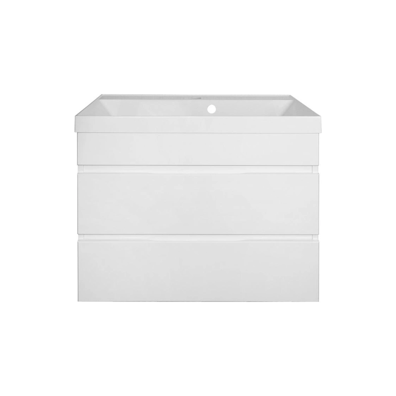 Тумба Эстима 70/2 69,5х44,7х55,5 см, подвесная, с раковиной Астория 70, белый. CS00094583