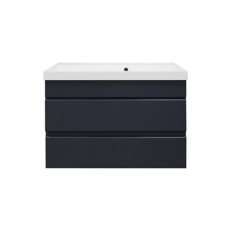 Тумба Эстима 80/2 79,5х44,7х55,5 см, подвесная, с раковиной Астория 80, графит, CS00094589