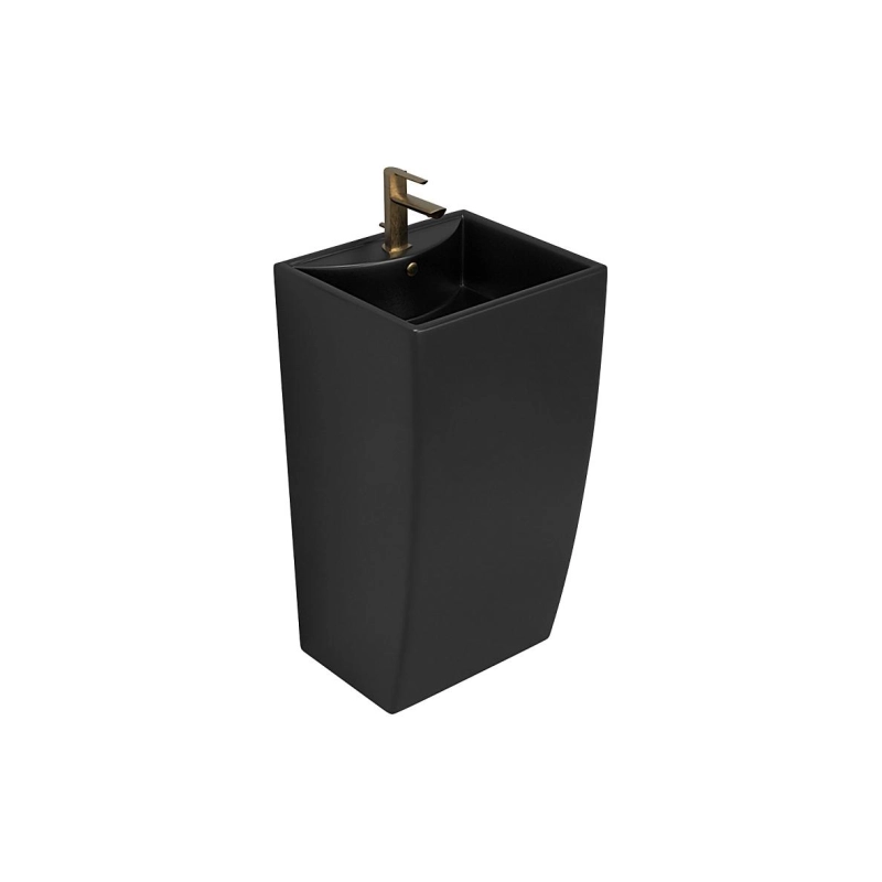 Раковина Azario COMELLA 480х420х830 напольная, прямоугольная, черный матовый, AZ-314M