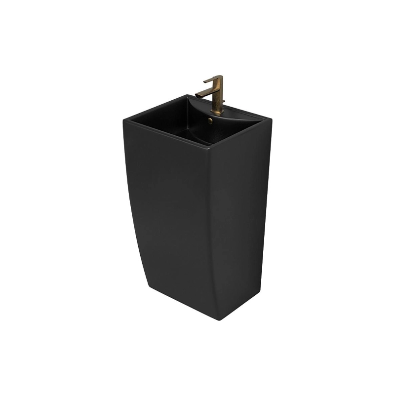 Раковина Azario COMELLA 480х420х830 напольная, прямоугольная, черный матовый, AZ-314M