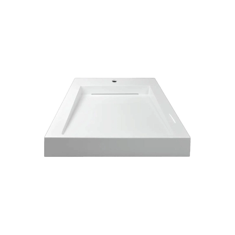 Раковина Azario Domino 600х555х80 подвесная, литьевой мрамор, сифон, белая, CS00082282