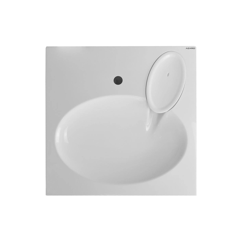 Раковина Azario Elegance NEW 600х600х100 подвесная, литьевой мрамор, сифон, белая, CS00086606