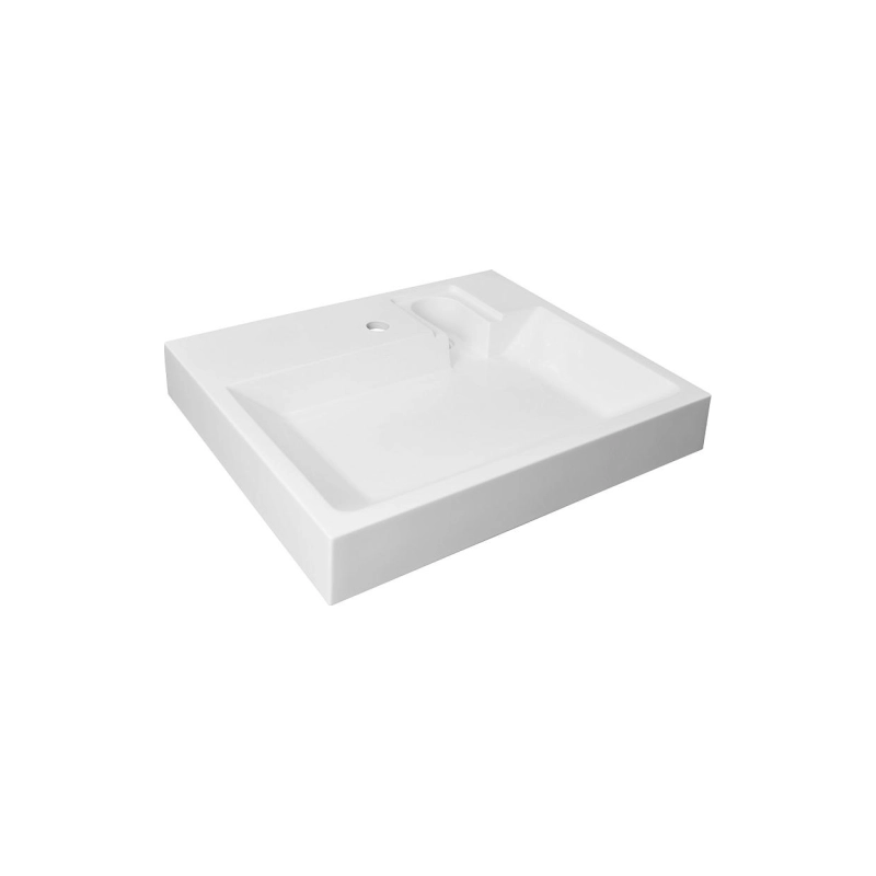 Раковина Azario Element 595х490х75 подвесная, литьевой мрамор, белая, CS00082280