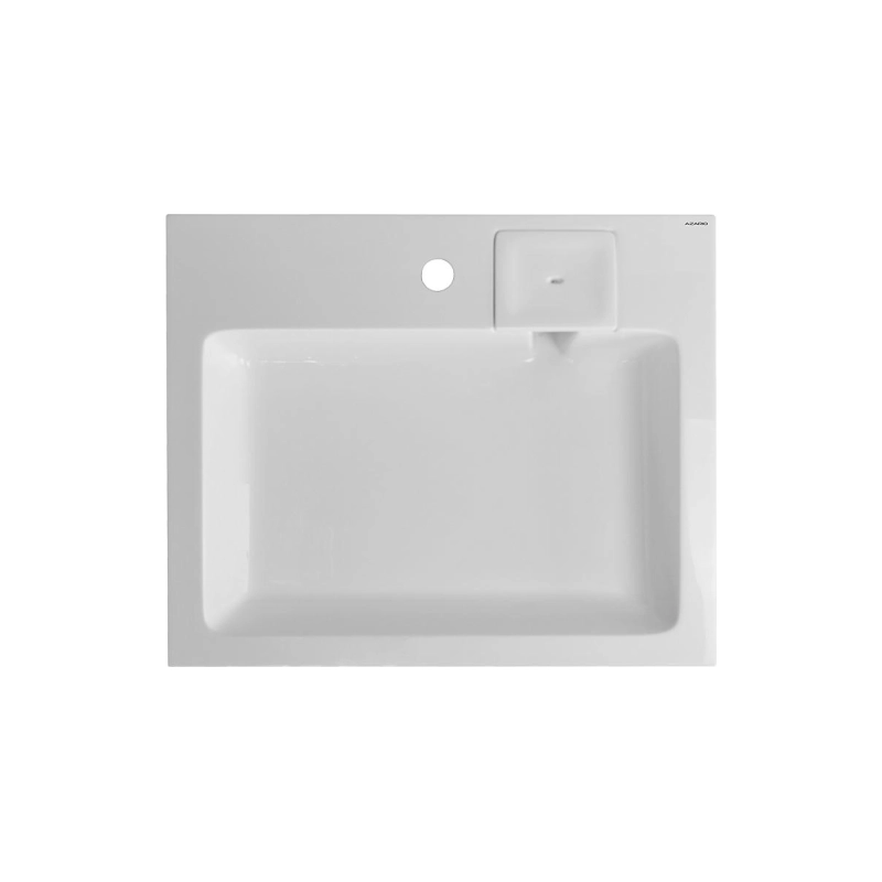 Раковина Azario Etna NEW 600х500х100 подвесная, литьевой мрамор, сифон, белая, CS00086607