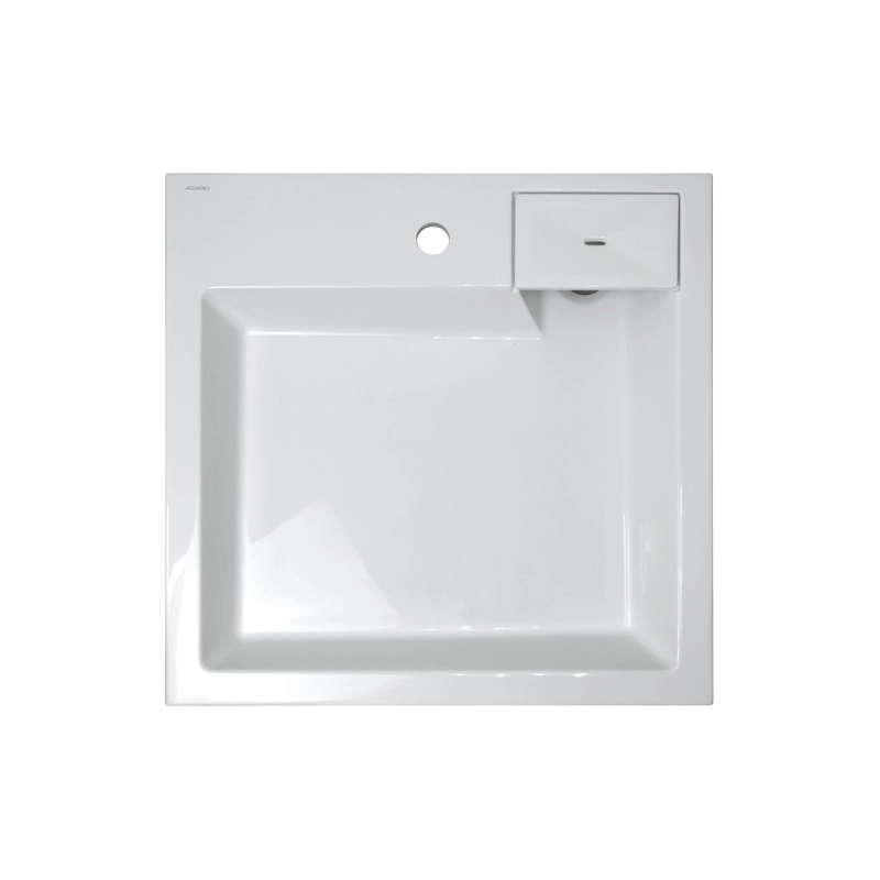 Раковина AZARIO Slim 600х600х110 подвесная, литьевой мрамор, белая, CS00078302