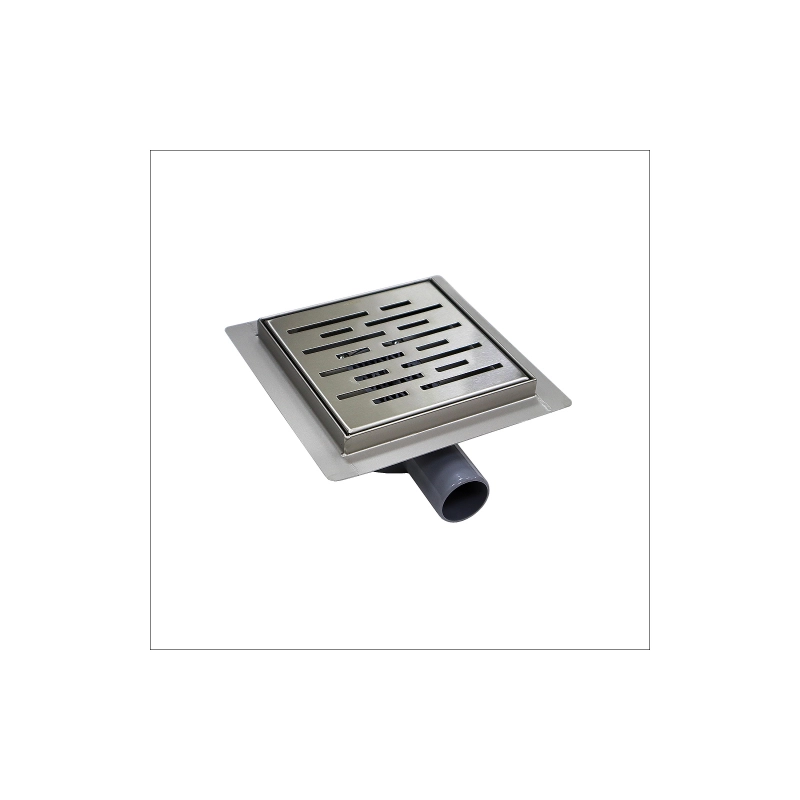 Трап для душа AZARIO 150х150 мм, гор.вып. D40(50), цельномет., перф.реш.н/сталь, комб.затв., AZZ3150