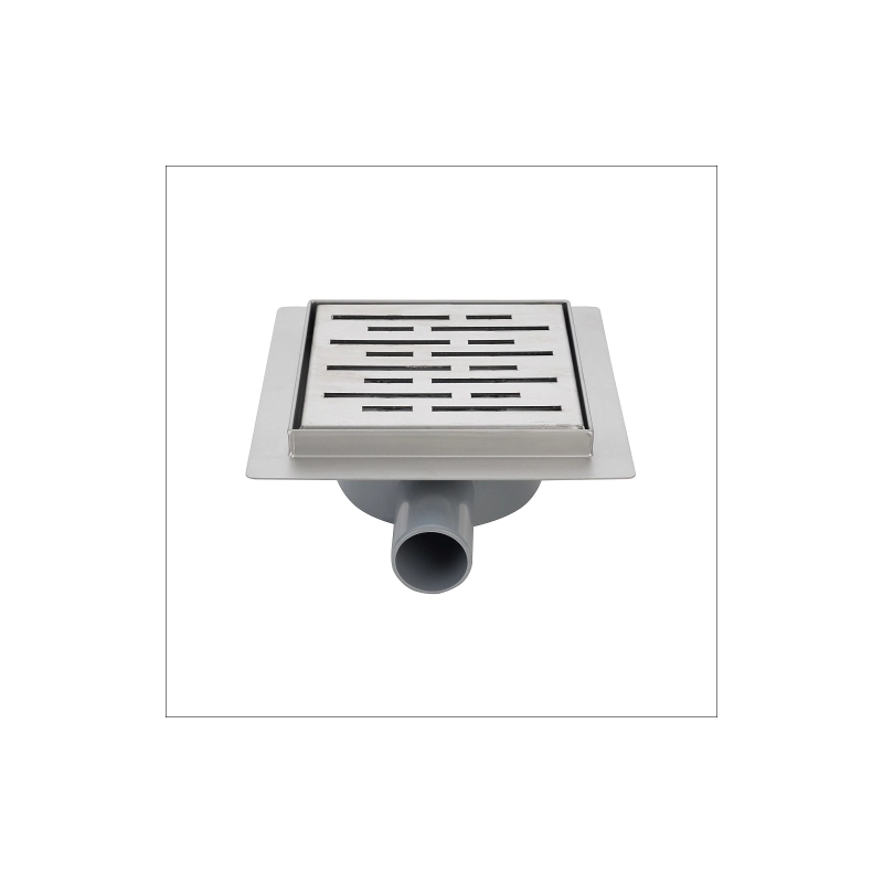 Трап для душа AZARIO 150х150 мм, гор.вып. D40(50), цельномет., перф.реш.н/сталь, комб.затв., AZZ3150