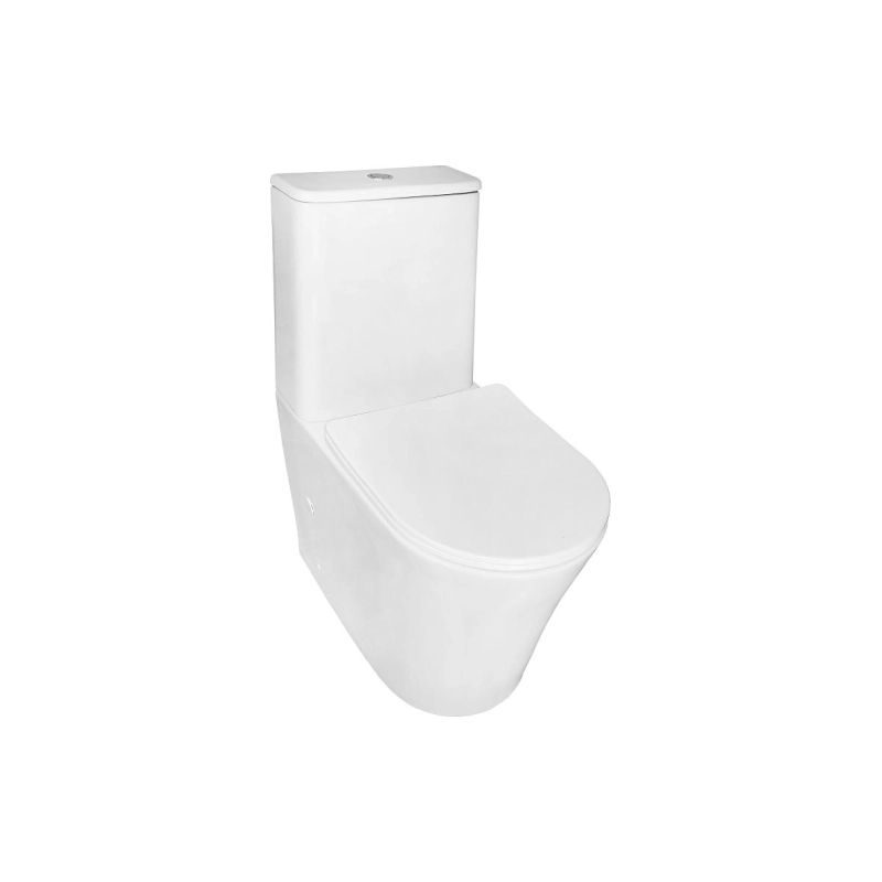 Унитаз-компакт Azario ANTEO ROUND, н/п с арматурой, 2-режима, (сид с м/лифт+крепл), унив., AZ1219A