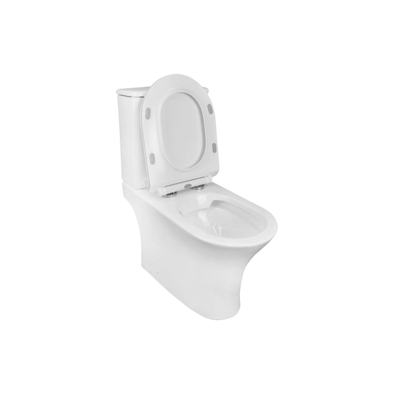 Унитаз-компакт FRETTA Square N, н/п с арматурой, 2-режима, (сид с м/лифт+крепл), унив., AZ-1038A N