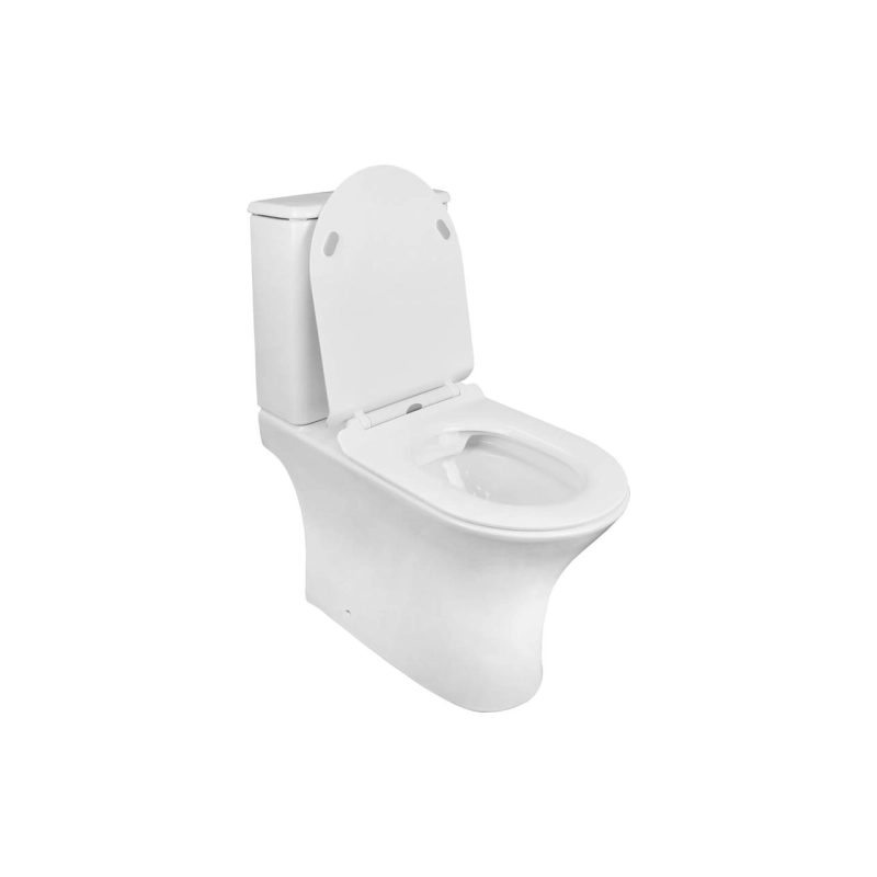 Унитаз-компакт FRETTA Square N, н/п с арматурой, 2-режима, (сид с м/лифт+крепл), унив., AZ-1038A N