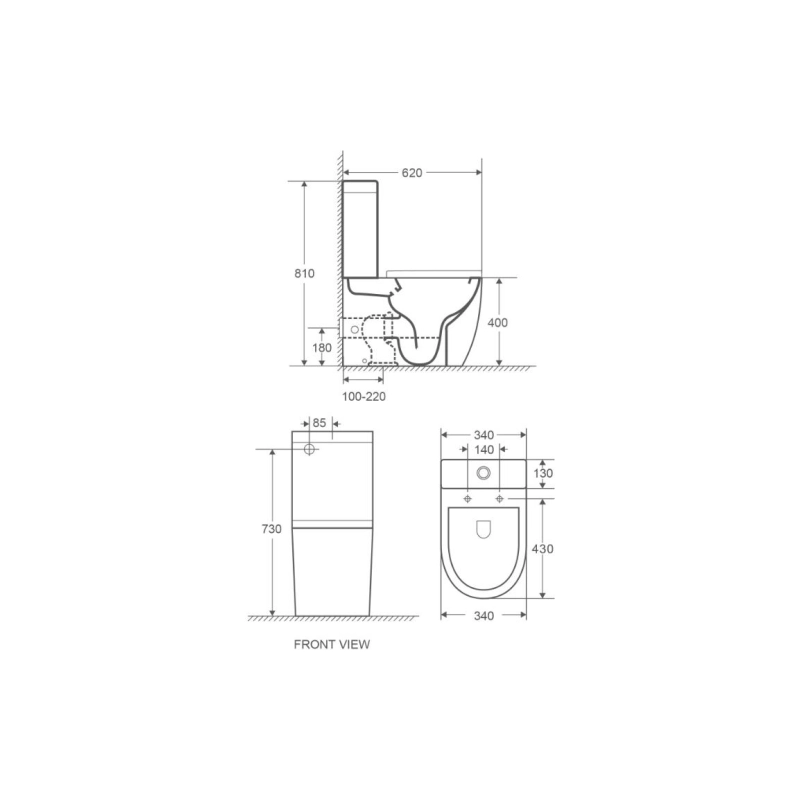 Унитаз-компакт Azario Mitta, н/п с арматурой 2-режима, (сид с м/лифт+крепл), унив., AZ2128