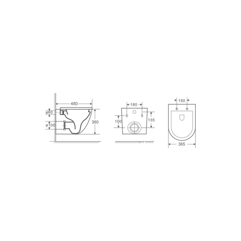 Унитаз подвесной Azario Teramo безободковый, с сид.микролифт, черный, AZ053ERMBSP