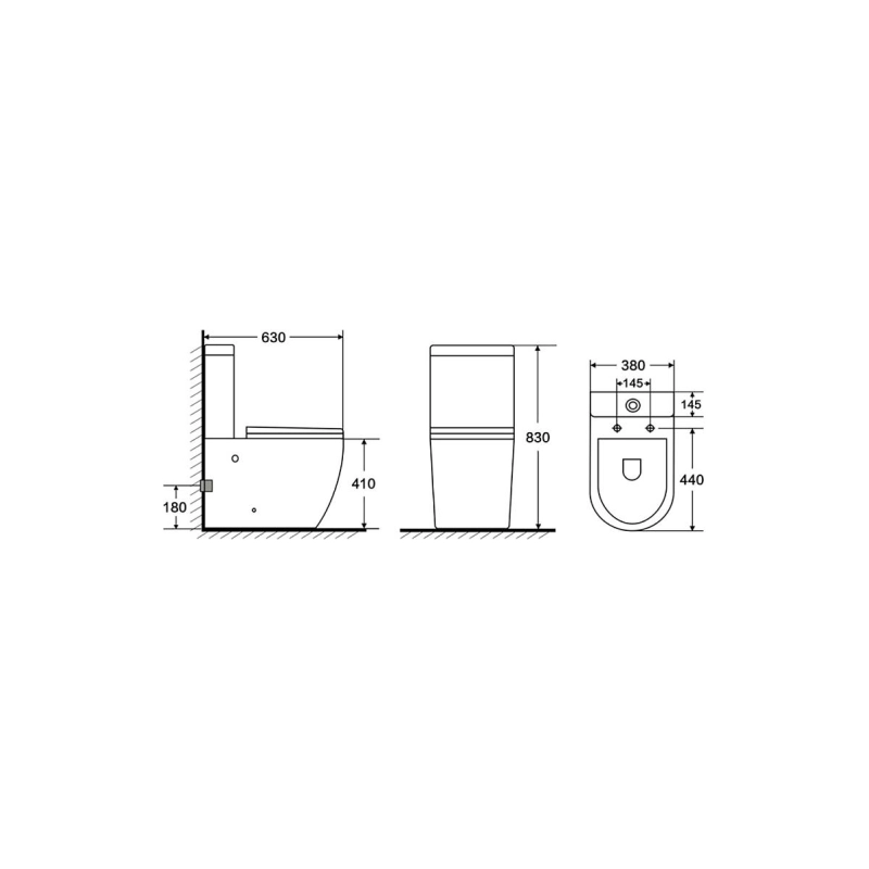 Унитаз-компакт Azario CORSA, н/п с арматурой 2-режима, (сид с м/лифт+крепл), гор., AZ2062Т