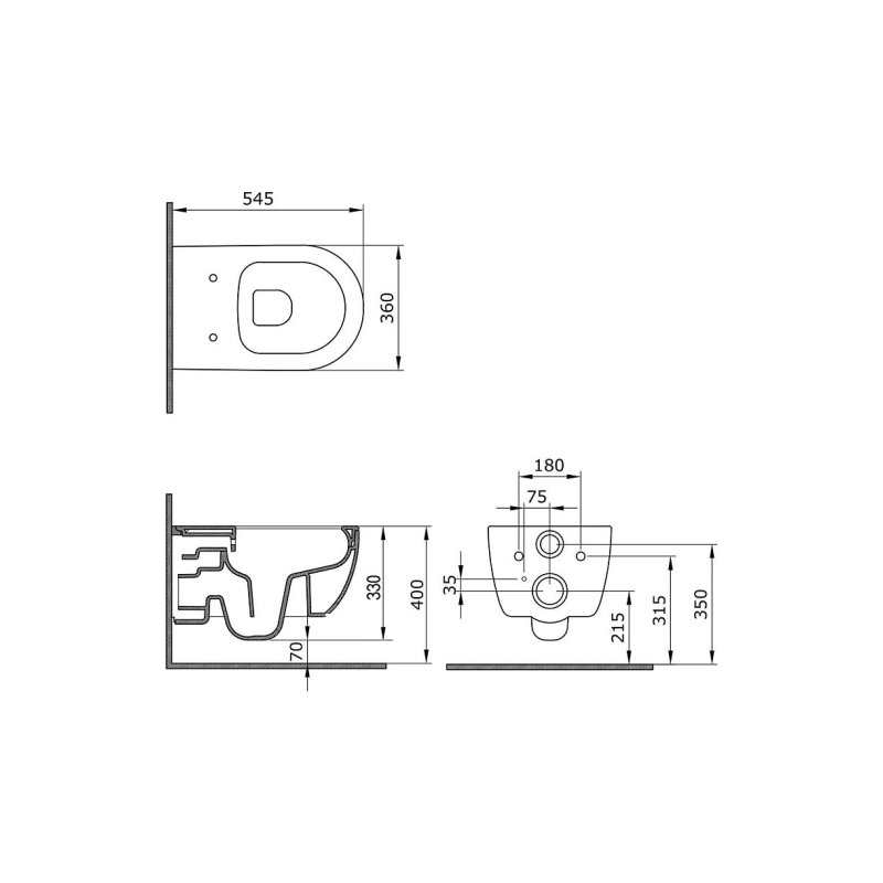 Унитаз подвесной Azario FERIO безободковый с сид.микролифт, 87565