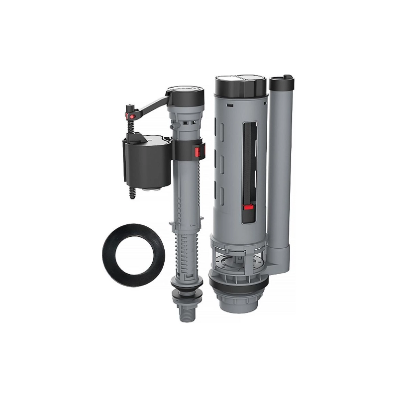 Унитаз-компакт Azario Flin, н/п с арматурой, 2-режима, (сид с м/лифт+крепл), унив., AZ-1363C