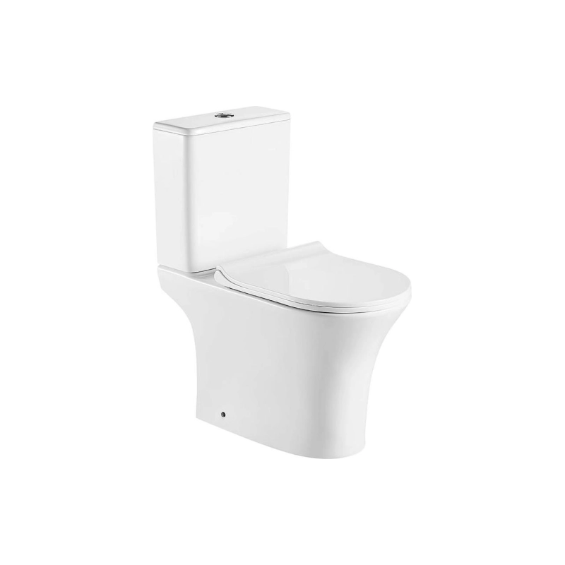 Унитаз-компакт Azario FRETTA ROUND, н/п с арматурой, 2-режима, (сид с м/лифт+крепл), унив., AZ7121