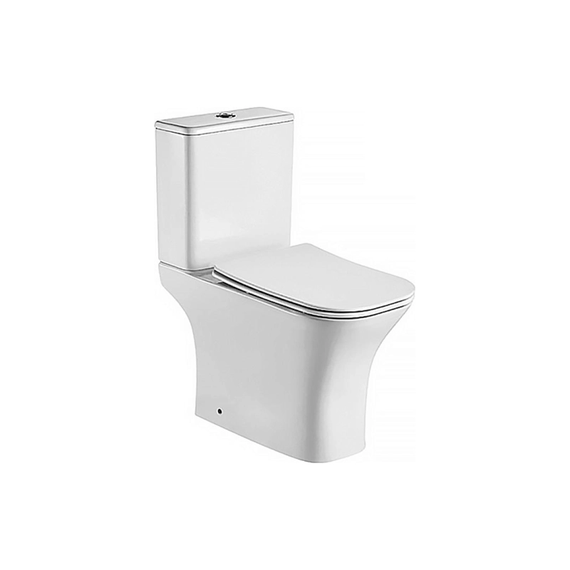 Унитаз-компакт Azario FRETTA SQUARE, н/п с арматурой, 2-режима, сид с м/лифт, унив., AZ5121