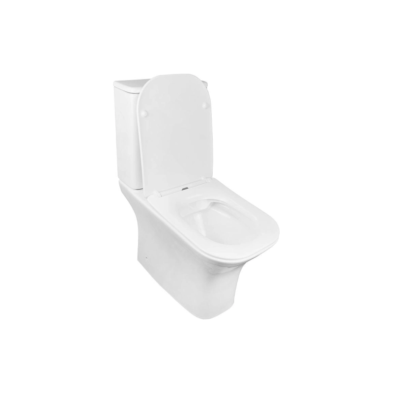 Унитаз-компакт Azario FRETTA SQUARE, н/п с арматурой, 2-режима, сид с м/лифт, унив., AZ5121