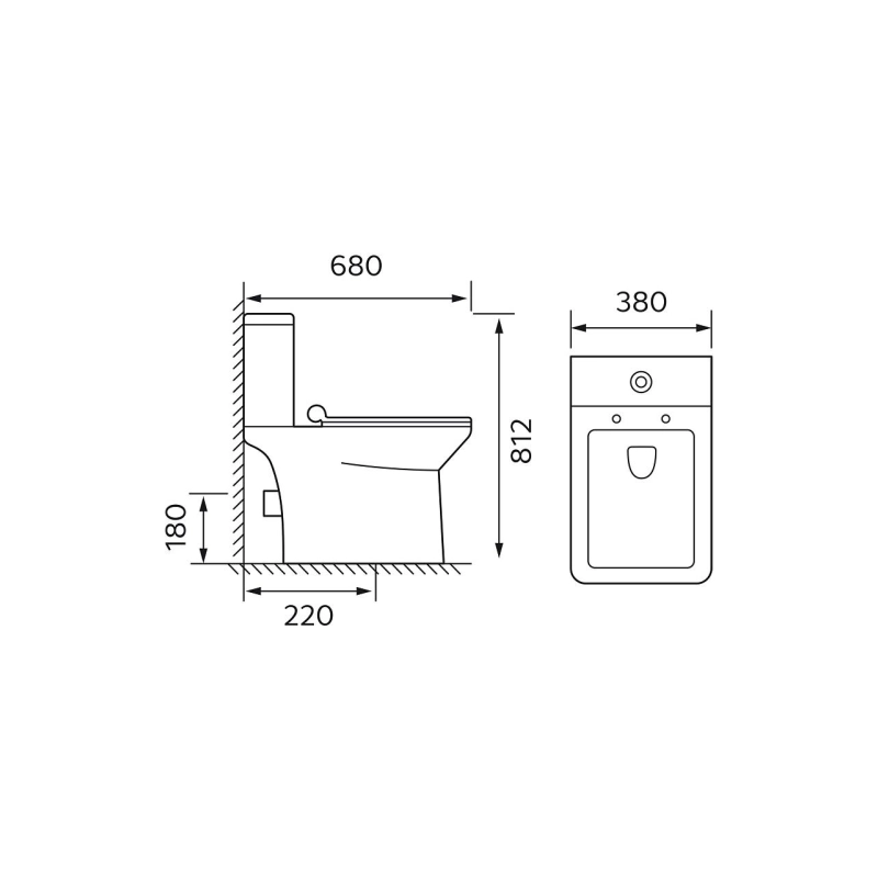Унитаз-компакт Azario Glory, н/п с арматурой 2-режима, (сид. дюр. с м/лифт+крепл), гор., AZ-49