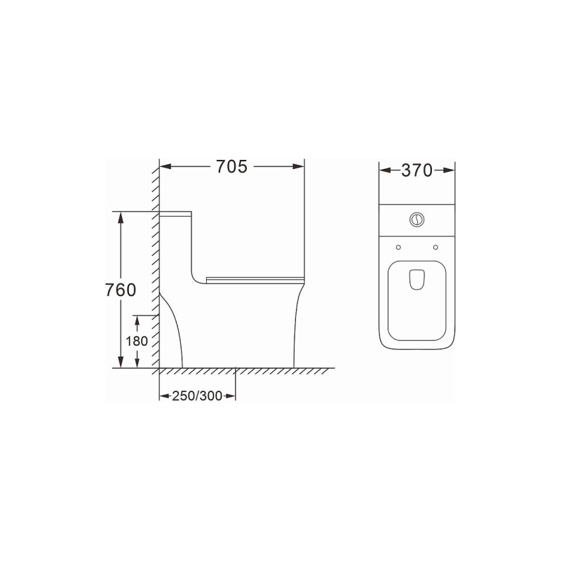 Унитаз-компакт Azario GRESSA, н/п с арматурой, 2-режима, (сид с м/лифт+крепл), чер., унив., AZ1111MB