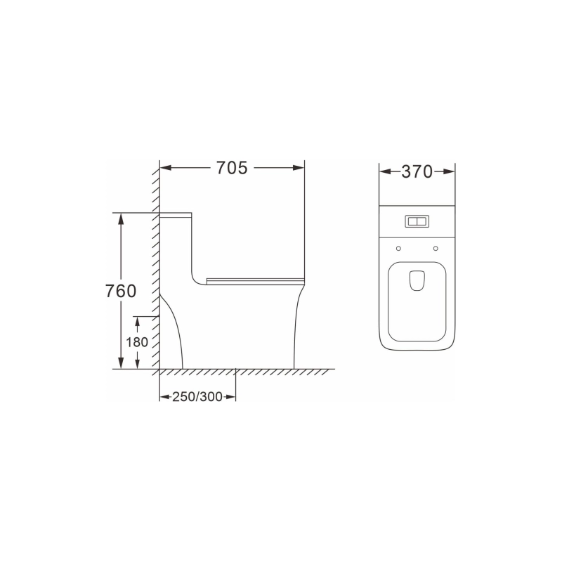 Унитаз-компакт Azario GRESSA, н/п с арматурой 2-режима, сид. дюр. с м/лифт, гор., AZ1111