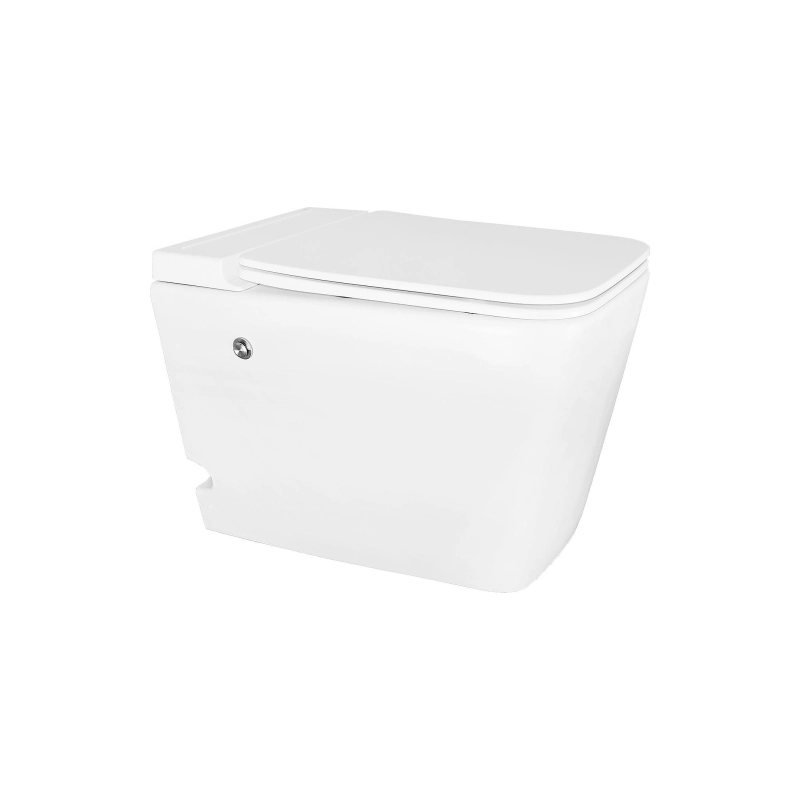 Унитаз импульсный Azario, напольный, квадратный, с сид. дюр. микролифт, AZ-101 A