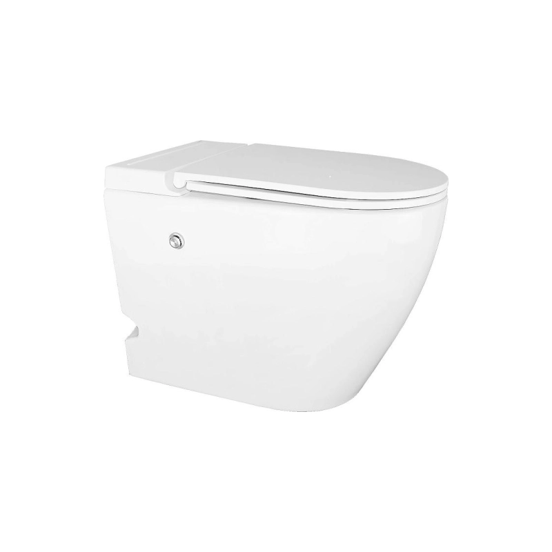 Унитаз импульсный Azario, напольный, полукруглый, с сид. дюр. микролифт, AZ-102