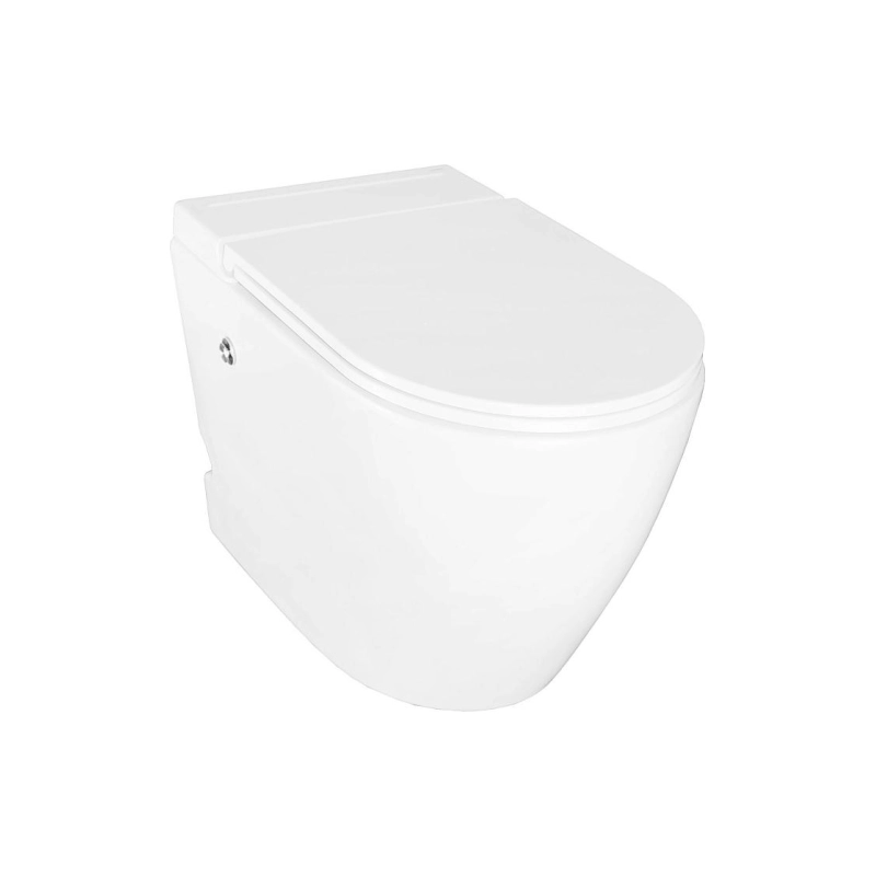 Унитаз импульсный Azario, напольный, полукруглый, с сид. дюр. микролифт, AZ-102