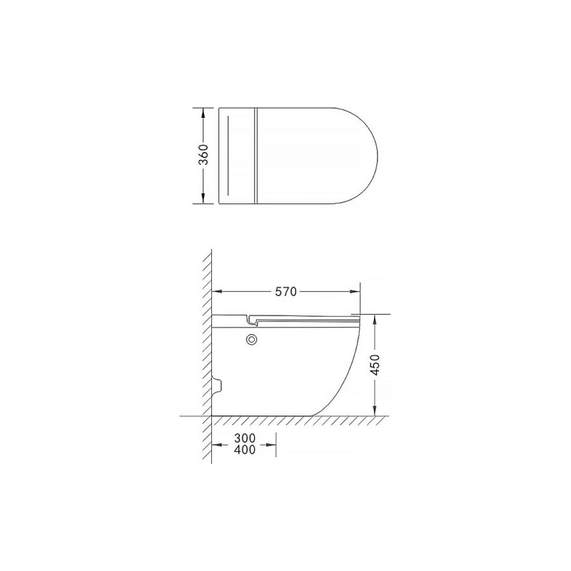 Унитаз импульсный Azario, напольный, полукруглый, с сид. дюр. микролифт, AZ-102