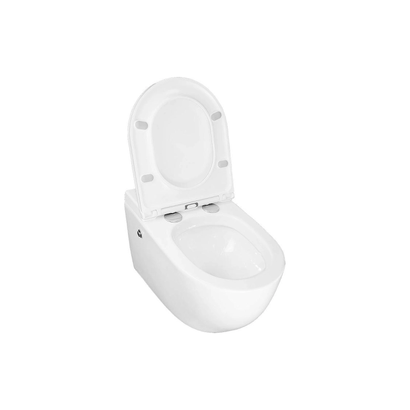 Унитаз импульсный подвесной Azario, полукруглый, монтажная рама, с сид. дюр. микролифт, AZ-102C