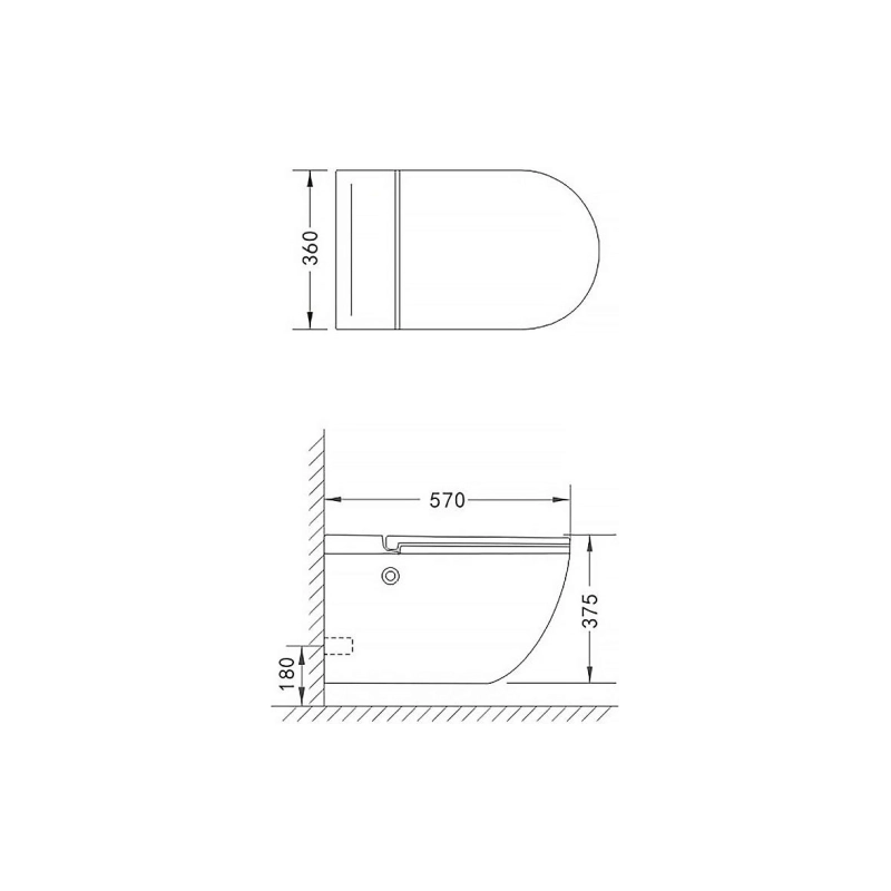 Унитаз импульсный подвесной Azario, полукруглый, монтажная рама, с сид. дюр. микролифт, AZ-102C