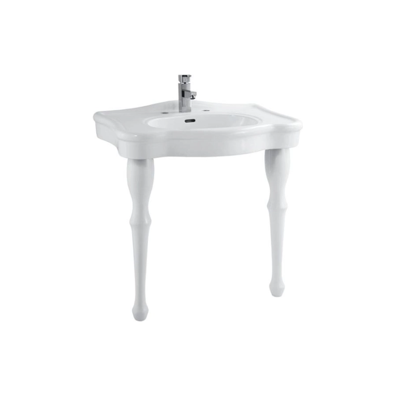 Раковина на двух фигурных ножках Creo Ceramique ORLEANS 810х550х855 мм, белая, OR3300+OR3310