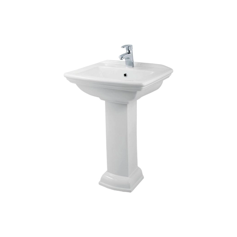 Раковина на одной ножке Creo Ceramique ORLEANS 600х475х870 мм, белая, OR3000+OR3010