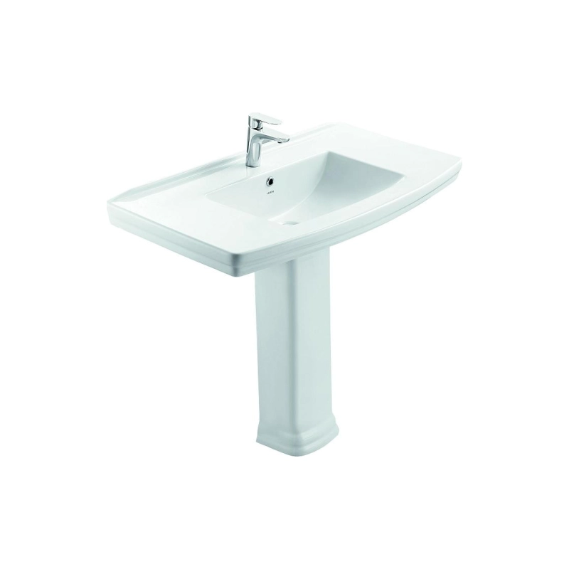 Раковина Creo Ceramique ORLEANS 800х545х870 мм, на одной ножке, белая, OR3100+OR3110