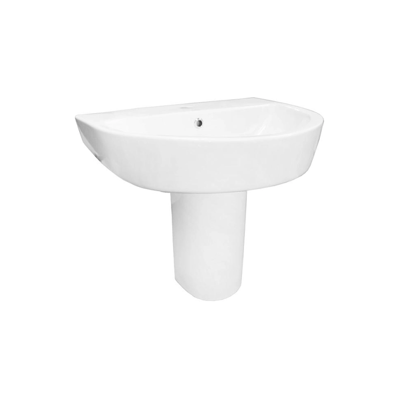 Раковина с полупьедесталом Creo Ceramique RENNES 600х455х500 мм, белый, RE3000+RE3050