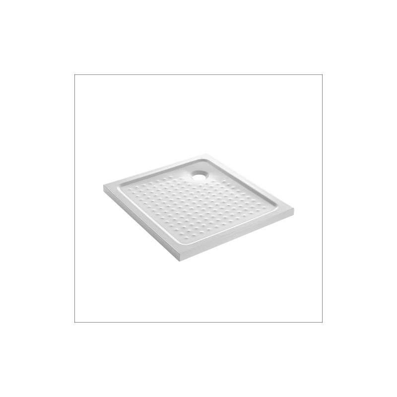 Поддон акриловый Loranto 100х100х5, квадратный, с сифоном, CS-15056-100