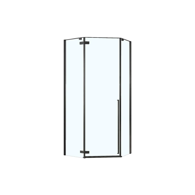 Душевое ограждение Loranto NEO 100х100х195 см, многоугол. б/поддона, черный, CS-22107B-100