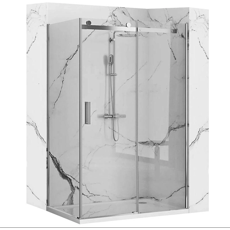 Душевое ограждение Loranto NEO 90x120x190 см, прямоугольная, б/поддона, серебро, CS-22111-120*90