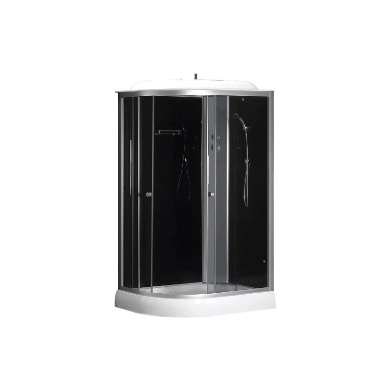 Душевая кабина Loranto 120х80х215, правая, поддон 13см, черное стекло, хром, CS66121RG120