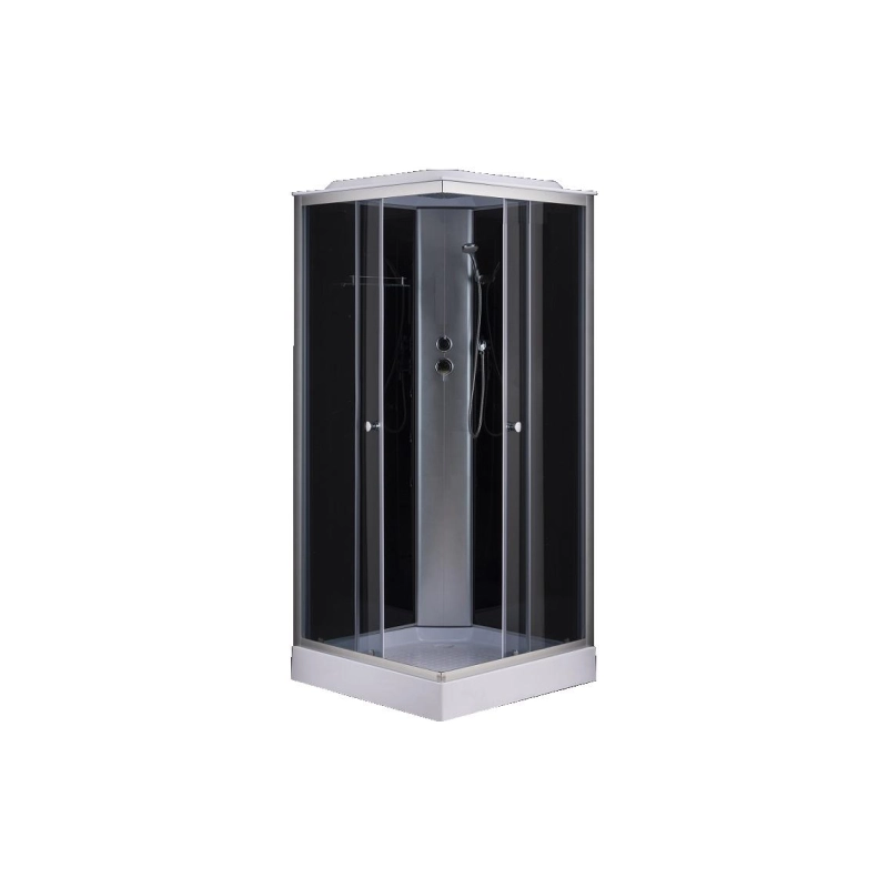 Душевая кабина Loranto 90х90х215, квадрат, поддон 13 см, верхний душ, CS-6491G