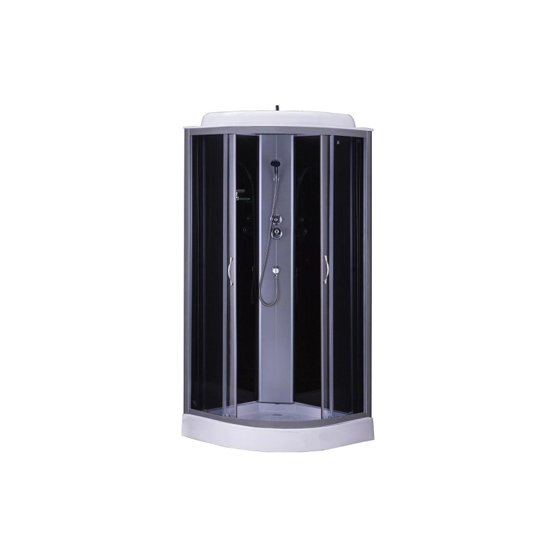 Душевая кабина Loranto CS-6611 G, 100х100х215, 1/4 круга, поддон 13 см, CS6611G100100215