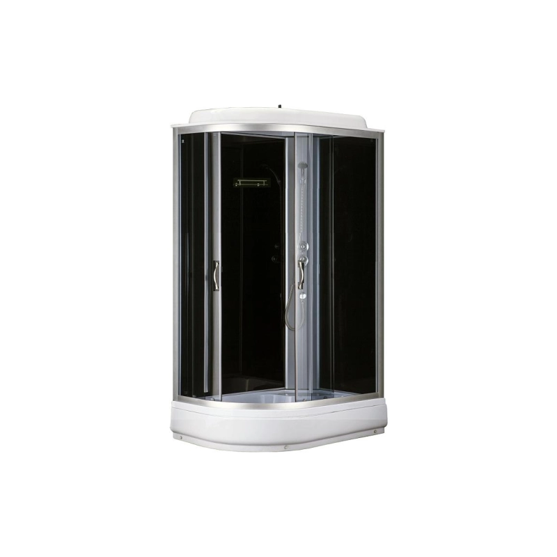 Душевая кабина LORANTO 120х80х215, правая, поддон 20 см, черная, CS6612020RG